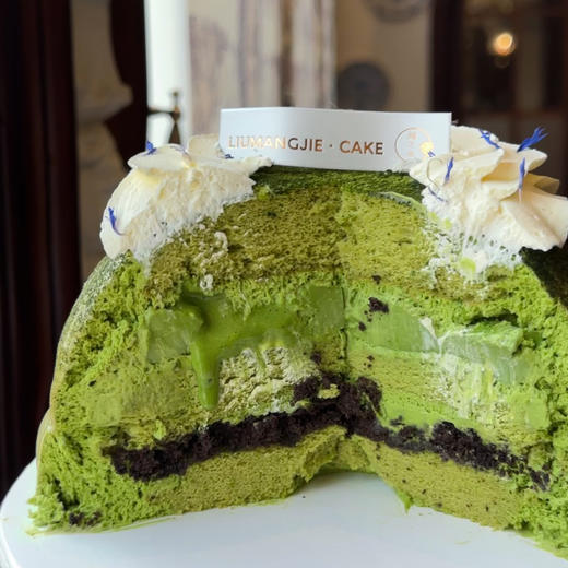 【春意盎然】抹茶奶冻奥利奥生日蛋糕 商品图3