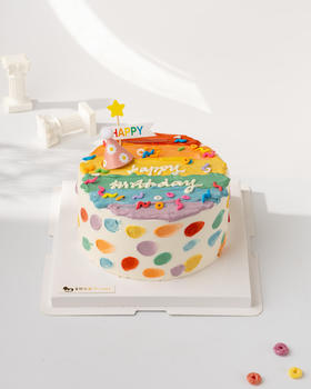 ins多彩彩虹蛋糕（百分百进口动物奶油）