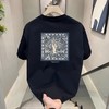 300g重磅美式纯棉短袖t恤夏季宽松百搭休闲潮牌上衣男女情 侣同款(5-327) 商品缩略图9