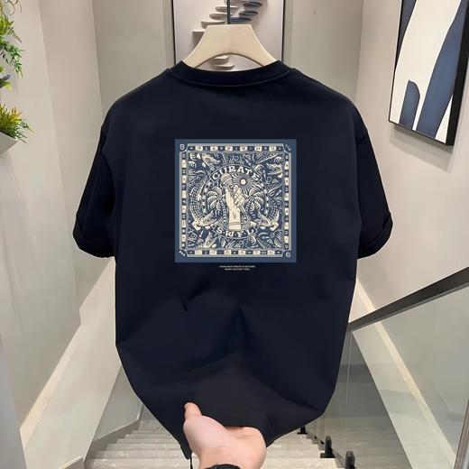 300g重磅美式纯棉短袖t恤夏季宽松百搭休闲潮牌上衣男女情 侣同款(5-327) 商品图9