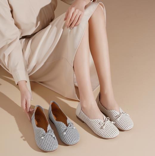 西村名物2025年春季新款舒适平底软底百搭中式风玛丽珍单鞋X25AH14551 商品图0