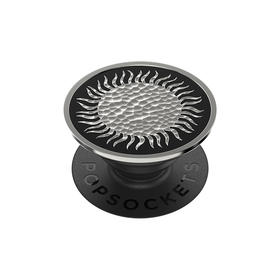 1【自由暮色】凝固太阳之心 POPGRIP泡泡骚手机粘贴式气囊支架 Enamel金属珐琅系列 黑色 日月星 图腾