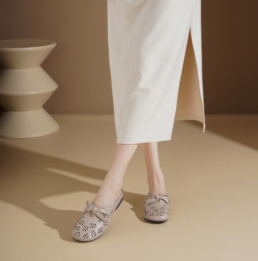 【夏季新款】西村名物2025年夏季新款舒适软底百搭中式风后空镂空拖鞋X25AH14641 商品图5