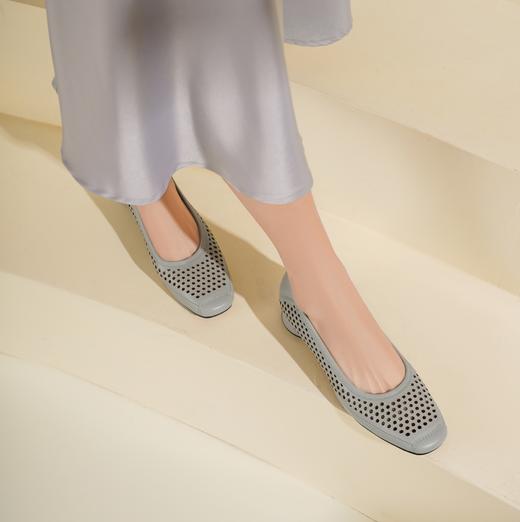 【初夏新款】西村名物2025年夏季新款舒适低跟百搭新中式风镂空单鞋X25AH14571 商品图4