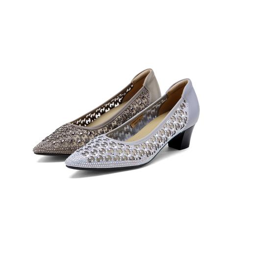 西村名物2025年春季新款舒适低跟百搭中式风小尖头单鞋X25AH14771 商品图4