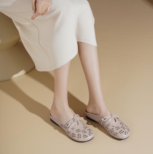 【夏季新款】西村名物2025年夏季新款舒适软底百搭中式风后空镂空拖鞋X25AH14641 商品图2