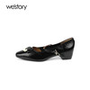 westory秋季新款纯色圆头低跟舒适优雅玛丽珍单鞋W24CE75001 商品缩略图6