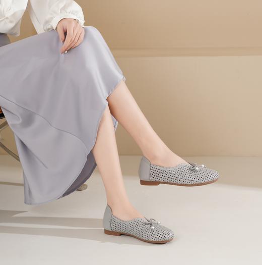 西村名物2025年春季新款舒适平底软底百搭中式风玛丽珍单鞋X25AH14551 商品图2