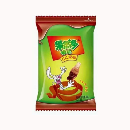 果然多CC果卷13g可乐味软糖水果味卷纸糖趣味童年怀旧零食休闲小吃 商品图0