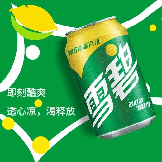 雪碧柠檬味汽水330ml冰镇清凉经典胖罐可乐碳酸饮料汽水(包装随机) 商品图0