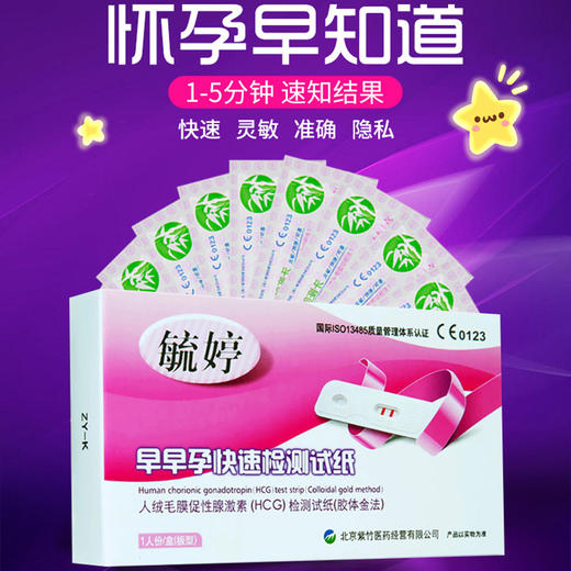 毓婷 验孕棒早早孕高精度测孕笔型验孕试纸笔卡形  1盒 商品图0