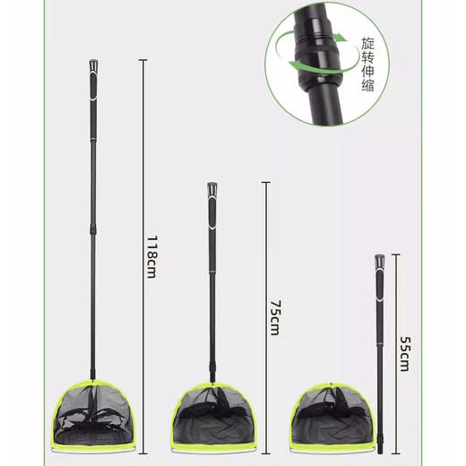 Yinhe银河乒乓球捡球器网兜可拆卸更换灵活轻便 7033双节捡球网 商品图4