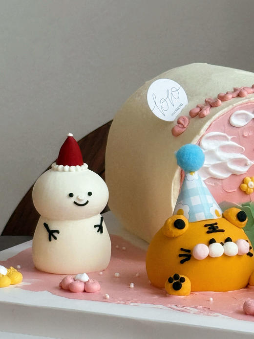 「小老虎·loopy·小雪人」立体小动物可爱糕·半球形场景造型·100%动物奶油（附图5寸·提前7天预订） 商品图3