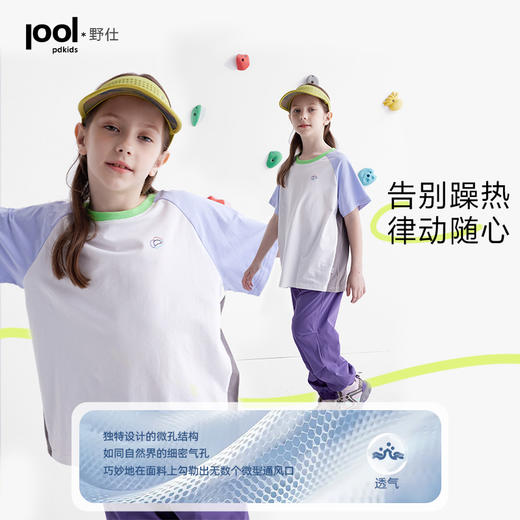 【凉风T】【咕噜日记】童装儿童凉感T恤夏季男童短袖女童户外透气上衣PXT2527 商品图2