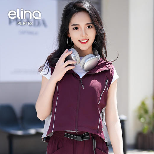 一恋•普拉提 2025春季新款机能风户外叠穿马甲户外连帽外套EML1181 商品图1