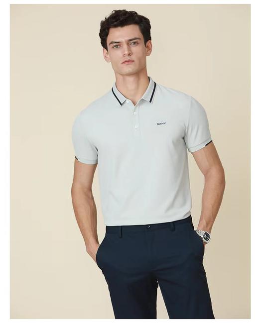 SANY男士商务轻薄翻领T恤320C 商品图2