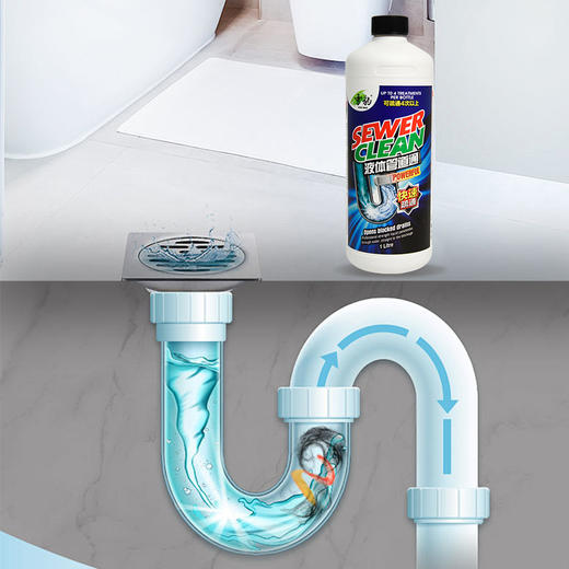 雪豹  液体管道疏通剂下水道疏通剂1L装马桶坐便器座便器管道通3342 商品图2
