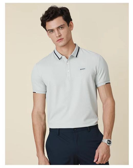 SANY男士商务轻薄翻领T恤320C 商品图1