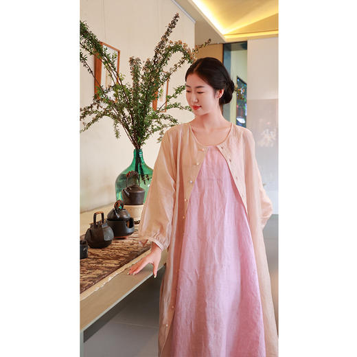 【2026东衣作】新中式衬衫连衣裙（25710134樱花-设计师） 商品图2