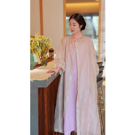 【2026东衣作】新中式衬衫连衣裙（25710134樱花-设计师） 商品图0