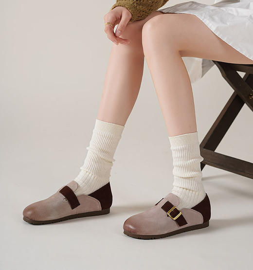 [新款勃肯鞋】西村名物2025年春季新款舒适平底时尚勃肯单鞋T25CM38891 商品图6