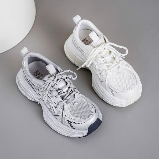 【厚底增高】西村名物2025年春季新款超轻舒适厚底增高百搭老爹鞋休闲运动鞋T25CM38951 商品图8