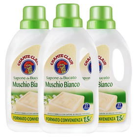 【3瓶装】大公鸡管家洗衣液白苔香味（白麝香）1.5L*3瓶/112390*3 植物萃取去污力强 新疆西藏港澳台不发货