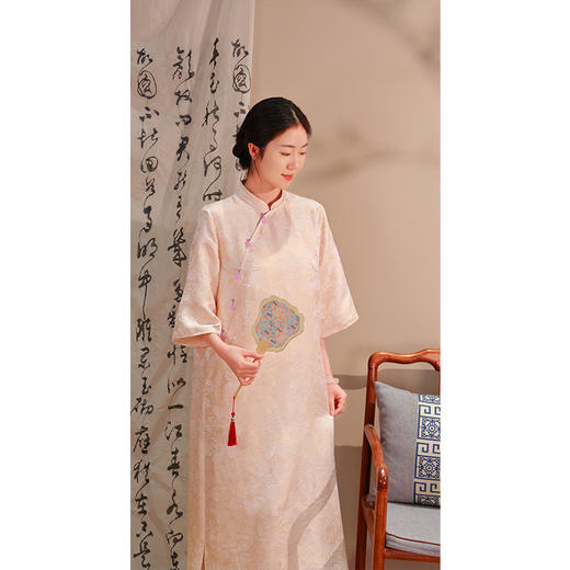 【2026东衣作】新中式连衣裙（21707161浮生-奢定款） 商品图2