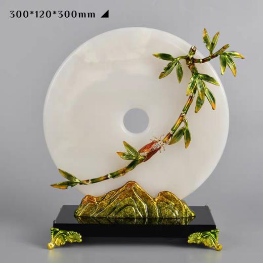 K-Yl-RD6818 节节高升玉石平安扣 摆件300*120*300 商品图4