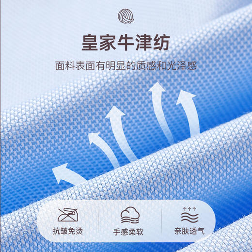 【皇家古纺一号】牛津纺纯棉短袖衬衫255G0F610S 商品图8