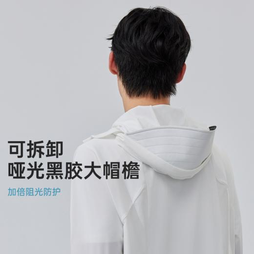 【男士防晒衣】三色可选VVC冰力皮肤衣  冰感透气  可拆卸哑光黑胶大帽檐  双开拉链VBA5S796 商品图3