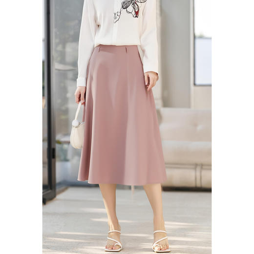 剩S/XXL/M/XL 米思阳2025夏季新款优雅赫本风伞裙遮胯显瘦A字半身裙5731 商品图3