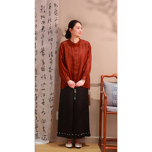 【2026东衣作】阔腿裤（25709181玄珠-高定款） 商品图0