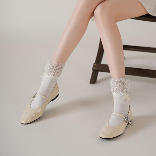 【新款玛丽珍】西村名物2025年夏季新款舒适软底平跟中式风玛丽珍浅口单鞋T25AE15671 商品图3