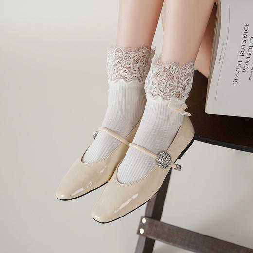 【新款玛丽珍】西村名物2025年夏季新款舒适软底平跟中式风玛丽珍浅口单鞋T25AE15671 商品图2