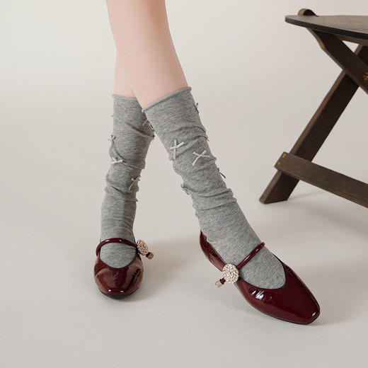 【新款玛丽珍】西村名物2025年夏季新款舒适软底平跟中式风玛丽珍浅口单鞋T25AE15671 商品图5