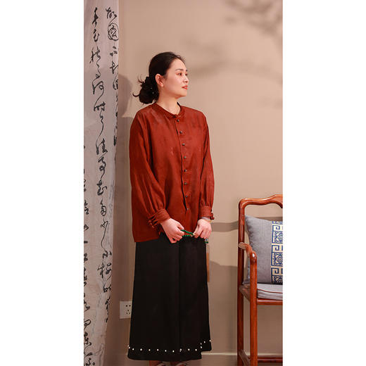 【2026东衣作】阔腿裤（25709181玄珠-高定款） 商品图1