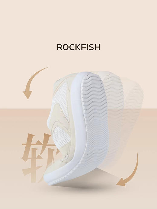 Rockfish 933薄底德训鞋早春新款软底运动休闲舒适百搭网面阿甘鞋 商品图3