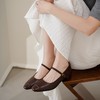 西村名物2025年春季新款舒适软底低跟中式风玛丽珍浅口单鞋T25AE15681 商品缩略图1