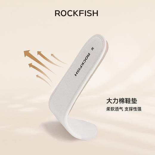Rockfish 英国766厚底小方糖低帮增高方头帆布一脚蹬拖鞋出游穿搭 商品图2