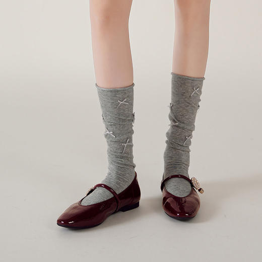 【新款玛丽珍】西村名物2025年夏季新款舒适软底平跟中式风玛丽珍浅口单鞋T25AE15671 商品图7