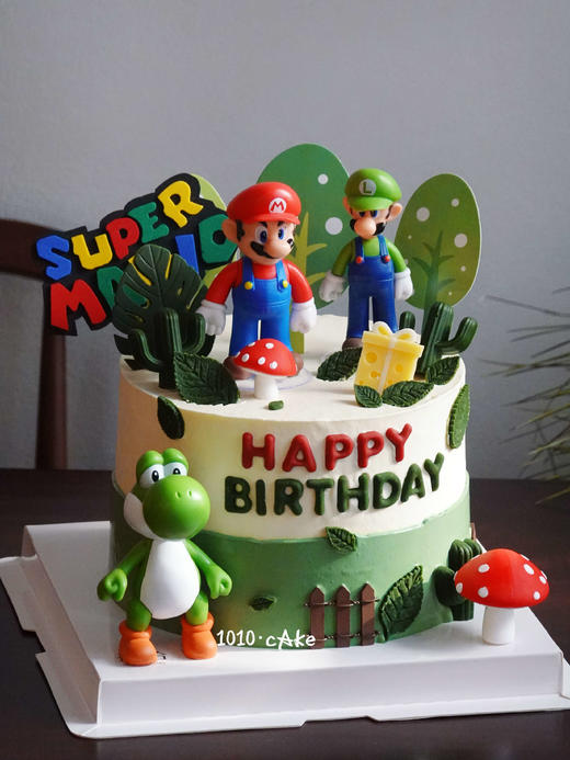 「超级马里奥·任天堂」翻糖巧克力·100%动物奶油（附图6寸加高·提前3天预订） 商品图1