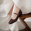 西村名物2025年春季新款舒适软底低跟中式风玛丽珍浅口单鞋T25AE15681 商品缩略图2