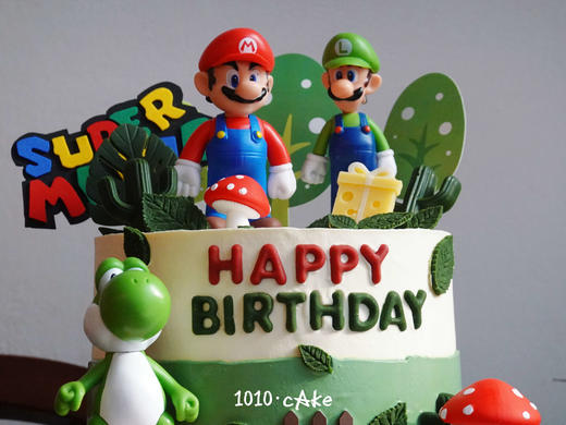 「超级马里奥·任天堂」翻糖巧克力·100%动物奶油（附图6寸加高·提前3天预订） 商品图3