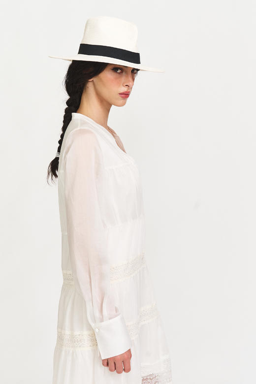 Zinnia蕾丝拼接超长连衣裙 商品图7