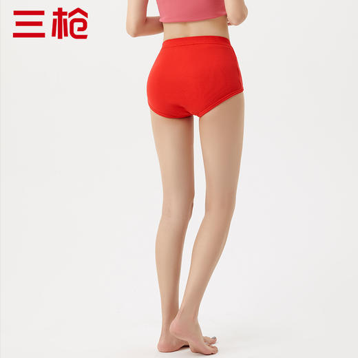 Threegun三枪 【舒肤棉】罗纹弹力女士三角内裤（1条装）-40798B011 商品图3