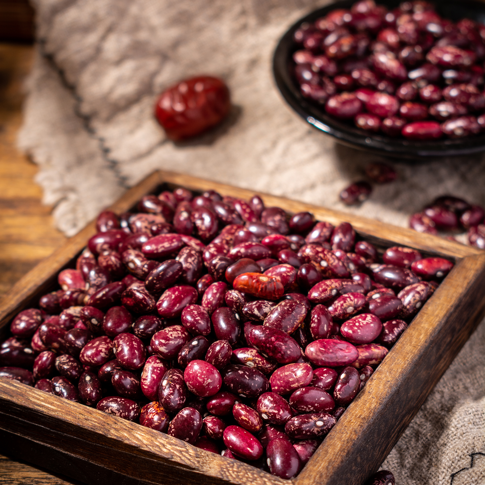 云南金丝豆新货农家红花豆孔雀豆紫花芸豆老品种豆子500g/袋