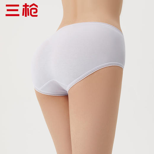 Threegun三枪 【丝柔长绒棉】中腰女士三角内裤-40744B111 商品图6