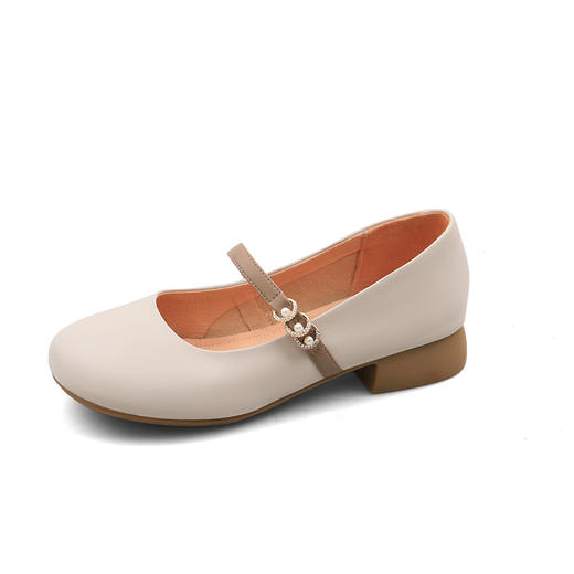 Safiya/索菲娅2025春夏圆头浅口玛丽珍软底百搭珍珠仙女风单鞋 SFD1111147/SFD3111147 商品图5