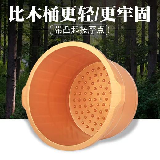 过小腿塑料牛筋穴位按摩泡脚桶加高加厚按摩足浴店专用足浴盆加深牛筋洗脚桶 25cm 商品图2